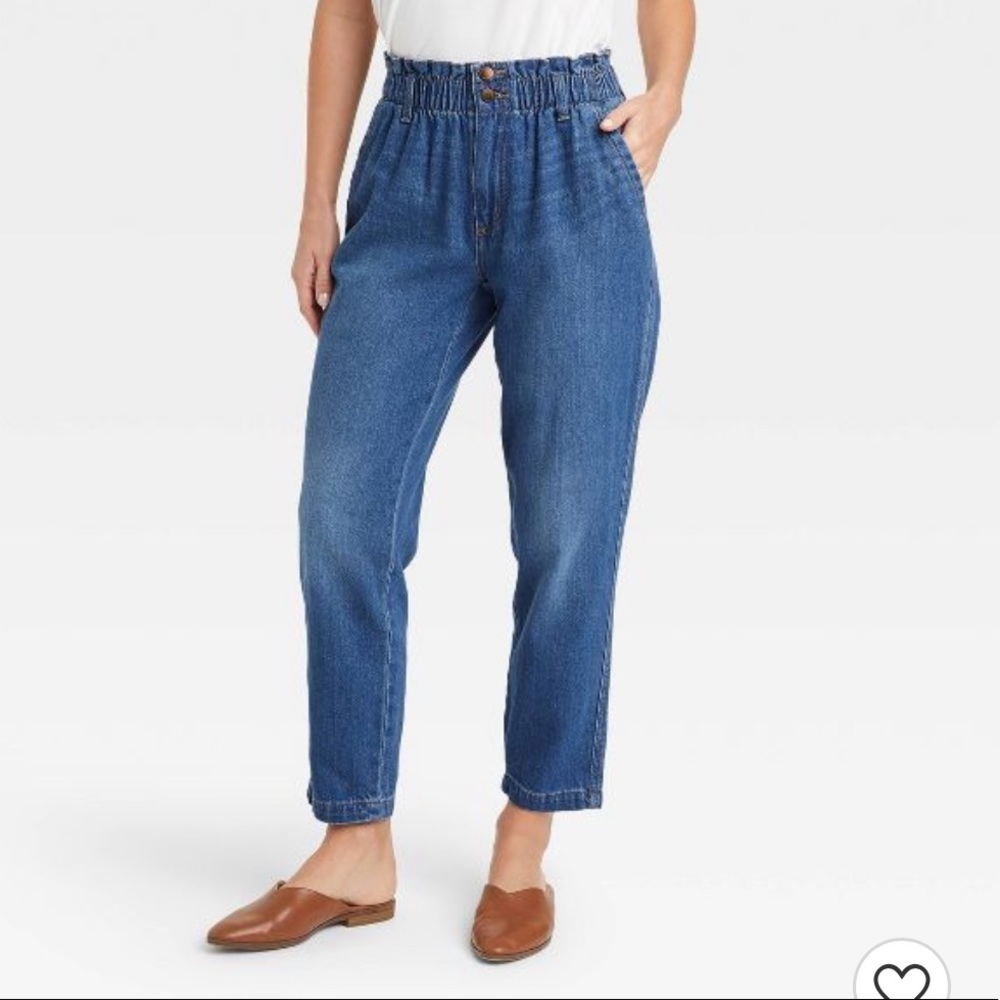 Scoop High Waisted Mom Jeans with Paperbag Waist - worn 1x